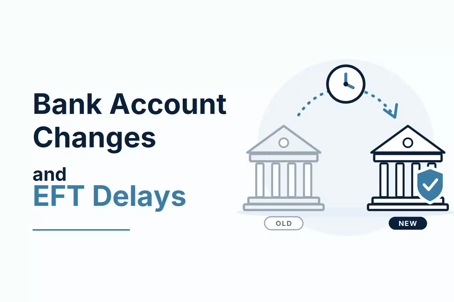 bank Acount Change EFT payment delays